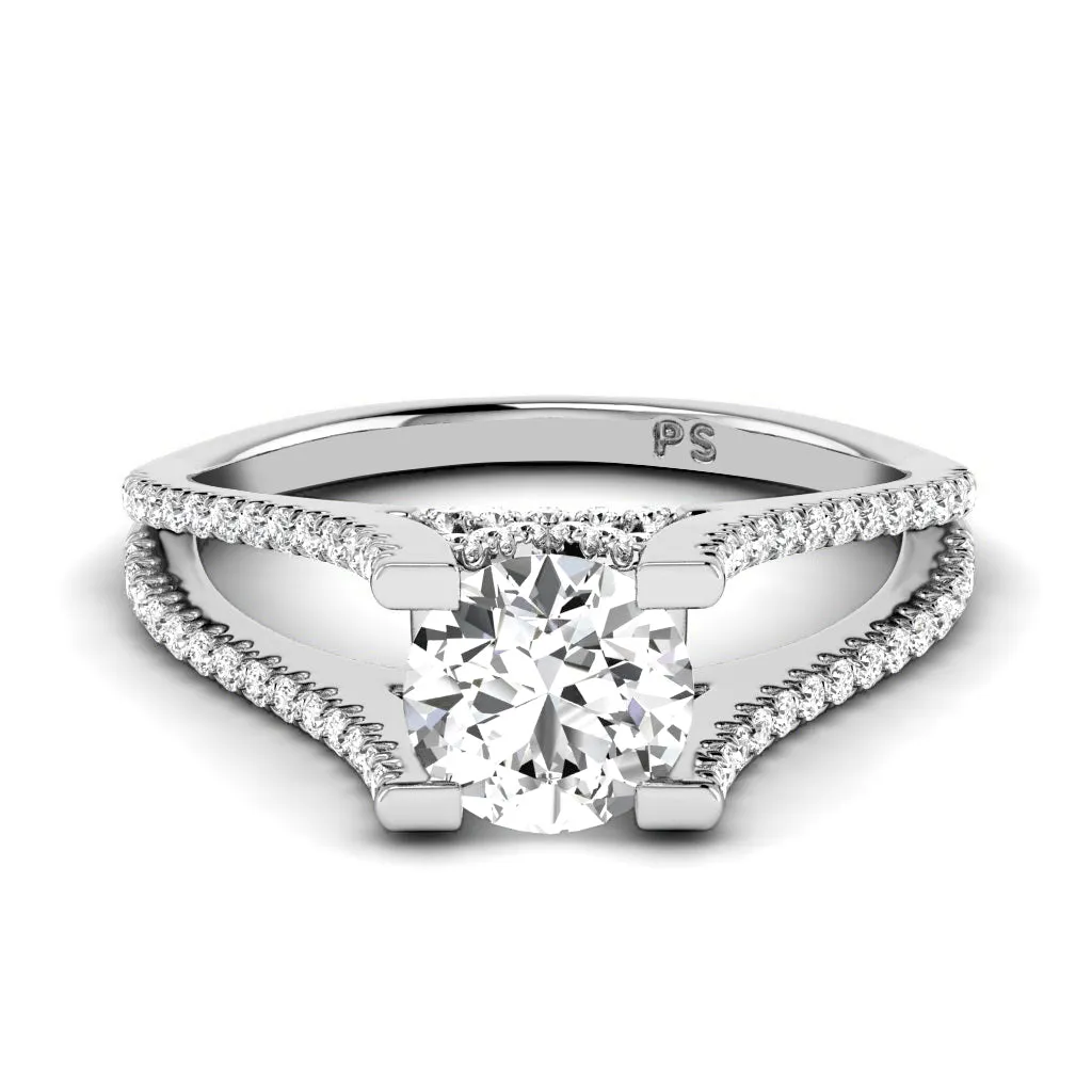 0.75-1.90 CT Round Cut Diamonds - Engagement Ring