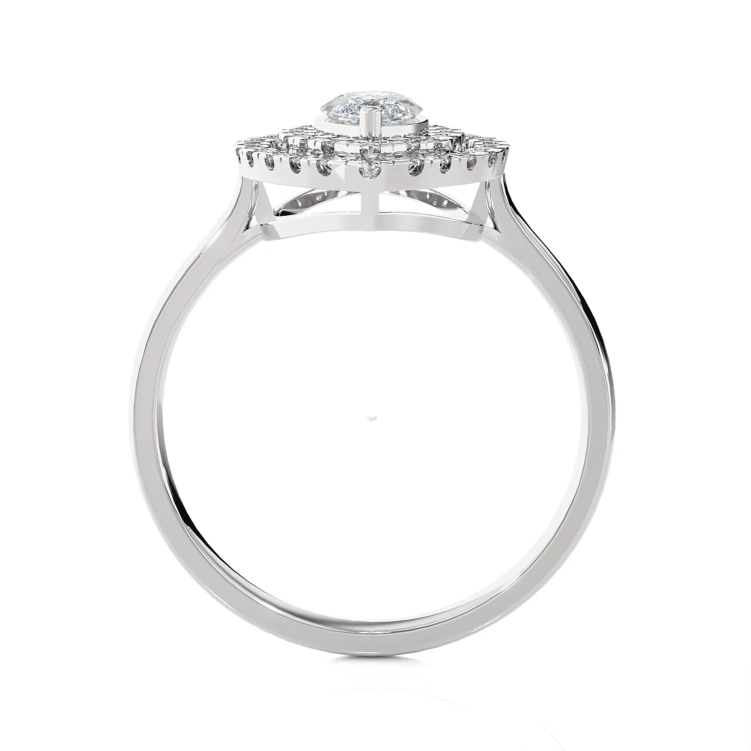 1 ctw Marquise Lab Grown Diamond Halo Engagement Ring