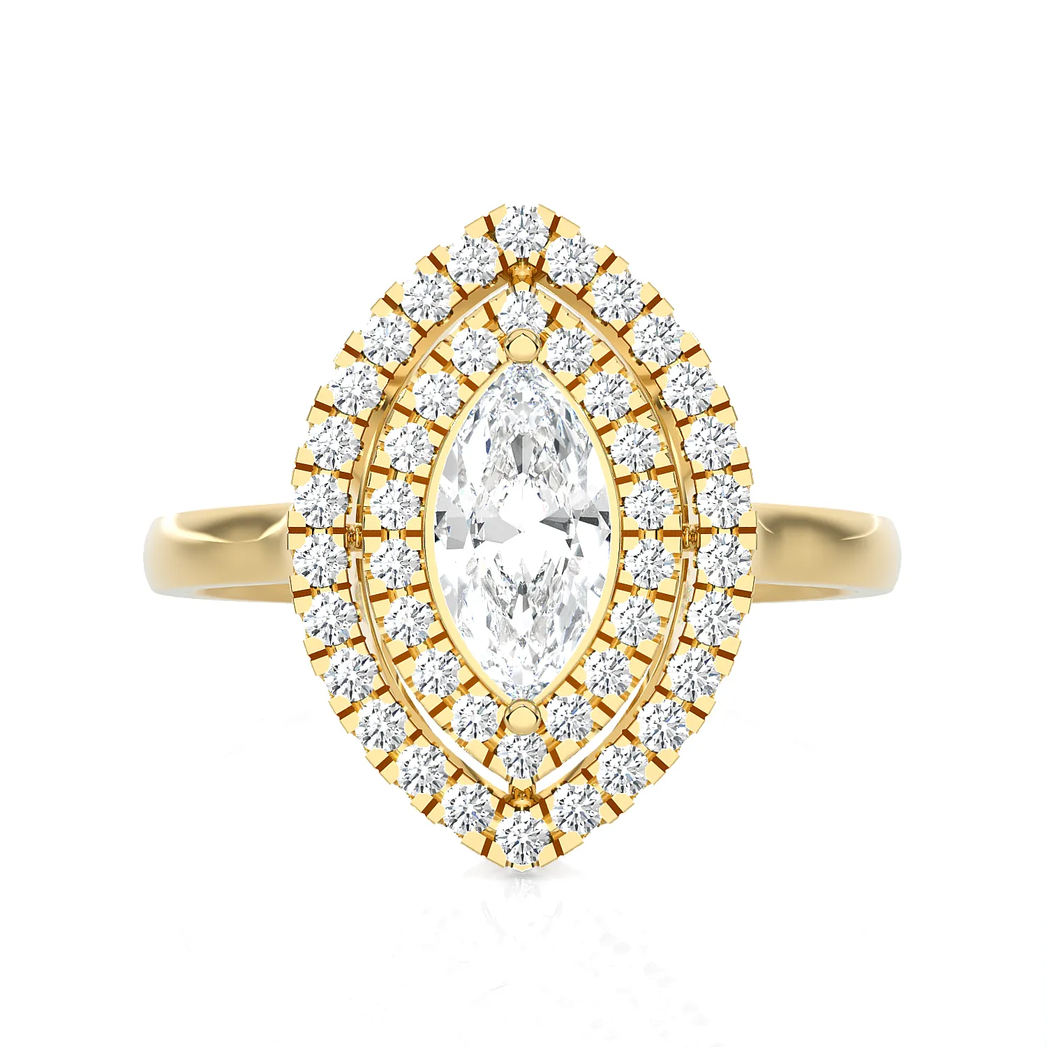 1 ctw Marquise Lab Grown Diamond Halo Engagement Ring