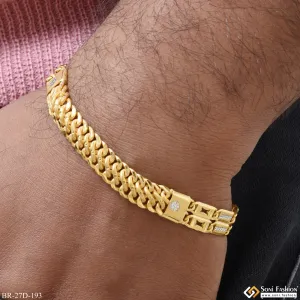 1 Gram Gold Plated 2 In 1 Nawabi Amazing Design Bracelet for Men - Style D193