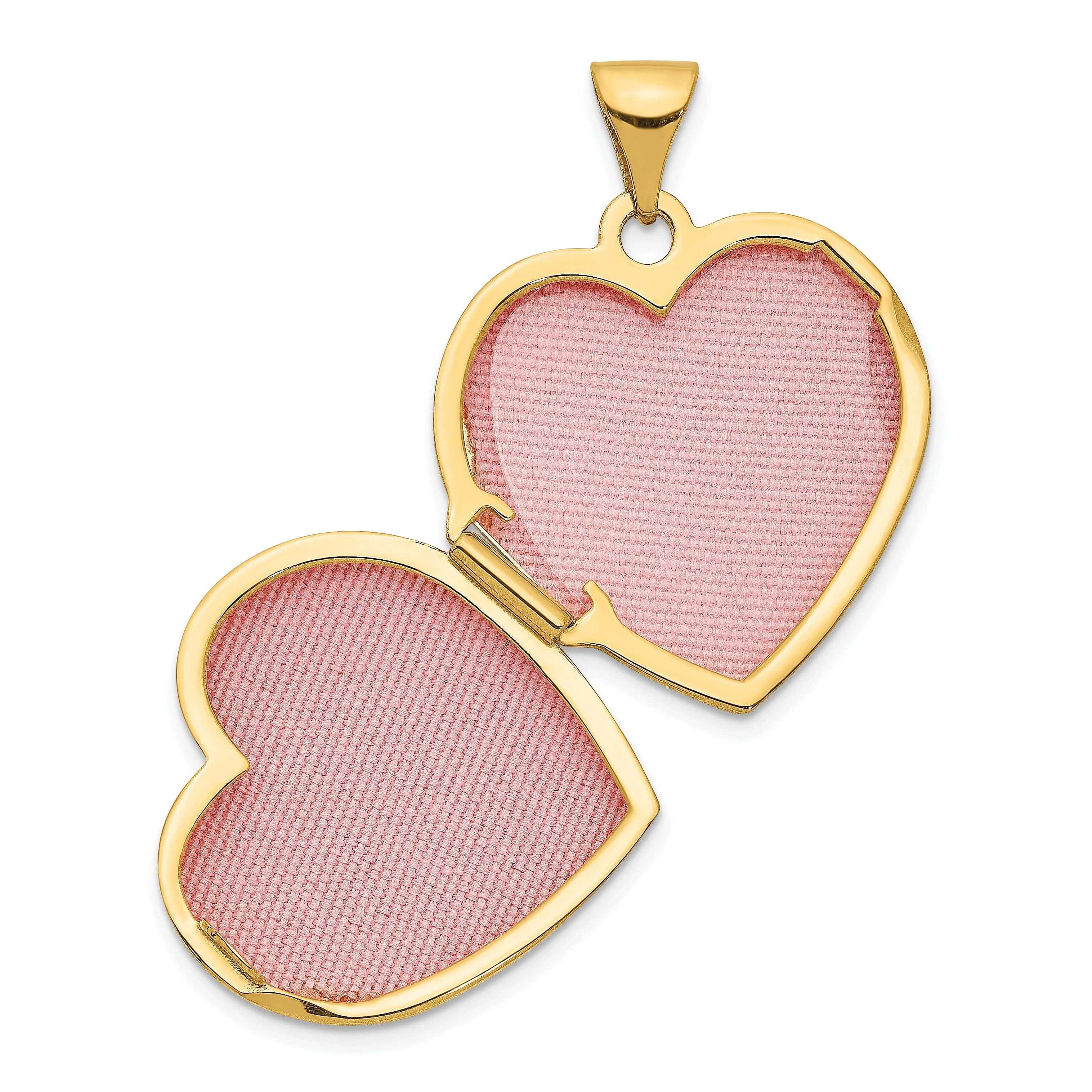 14k Two-tone Gold Daughter Floral Heart Locket