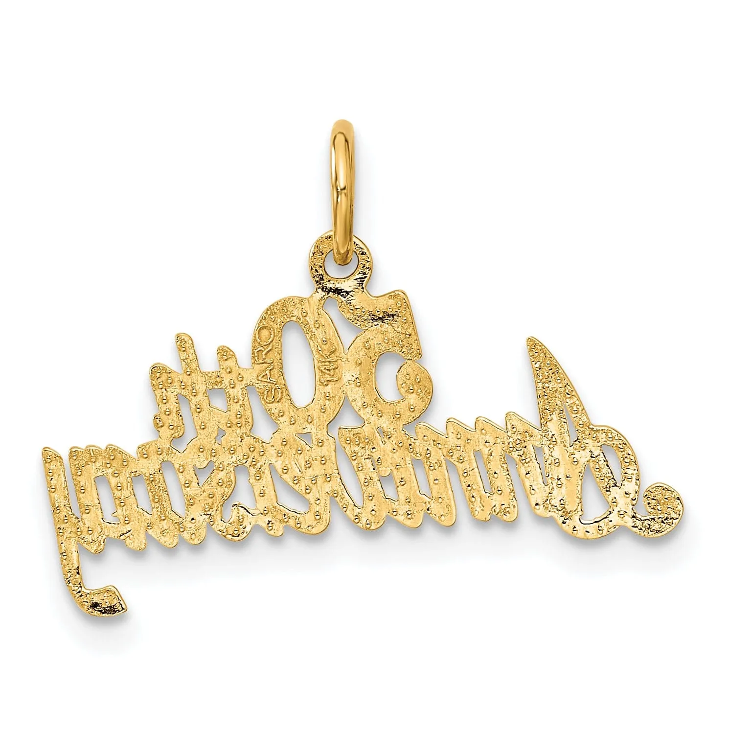 14k Yellow Gold 50th Anniversary Charm Pendant