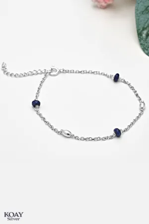 3 Navy Stones Bracelet