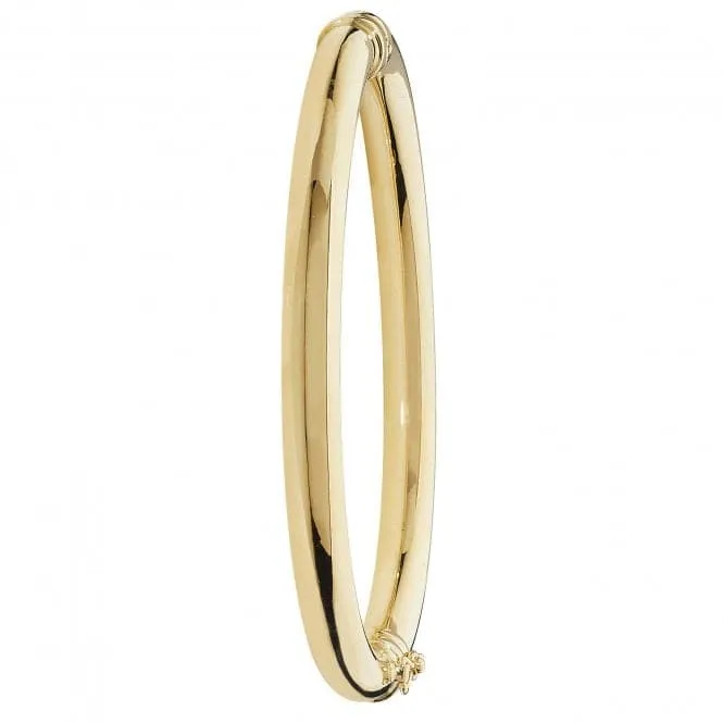 9ct Yellow Gold Ladies Hinged Bangle BN378