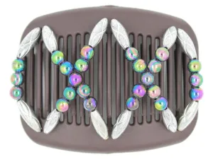 African Butterfly Hair Comb - Dalena Brown 125