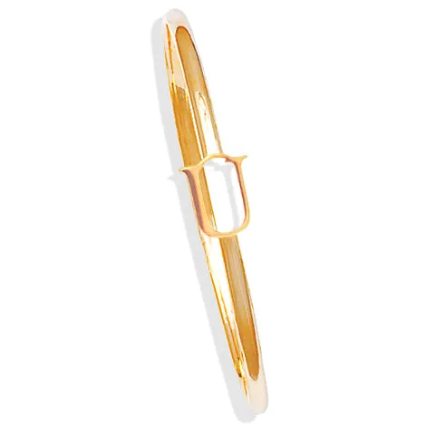 Alice Alphabet Initial Bangle Yellow Gold