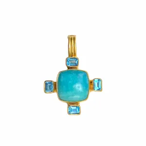 Amazonite Blue Topaz Pendant