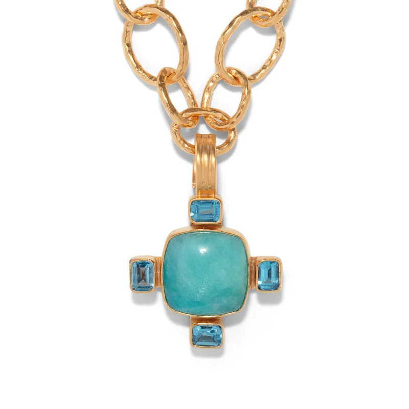 Amazonite Blue Topaz Pendant