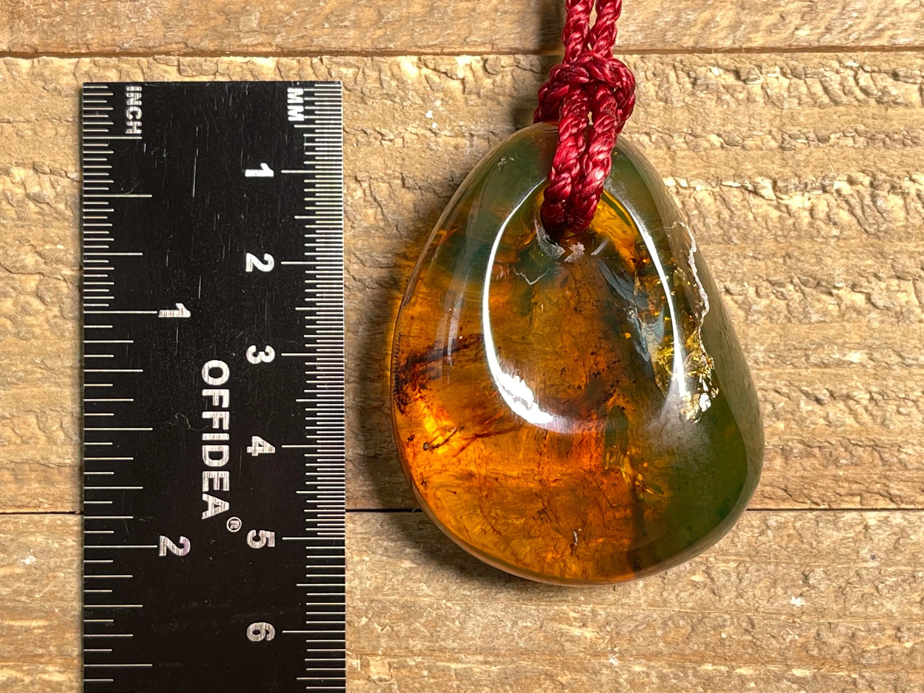 AMBER Crystal Necklace - Pendant Necklace, Handmade Jewelry, Healing Crystals and Stones, 48550