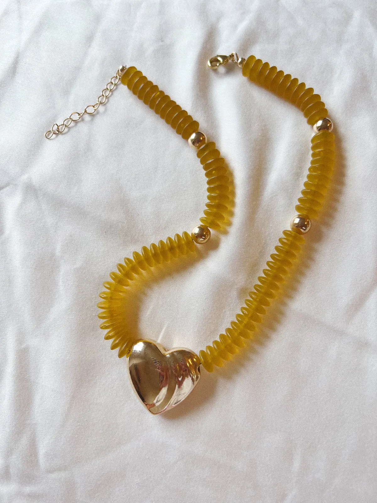 Amber Heart Necklace