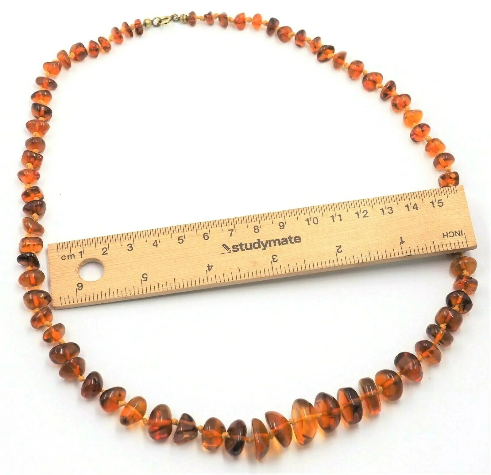 Amber Necklace with Graduating Stones