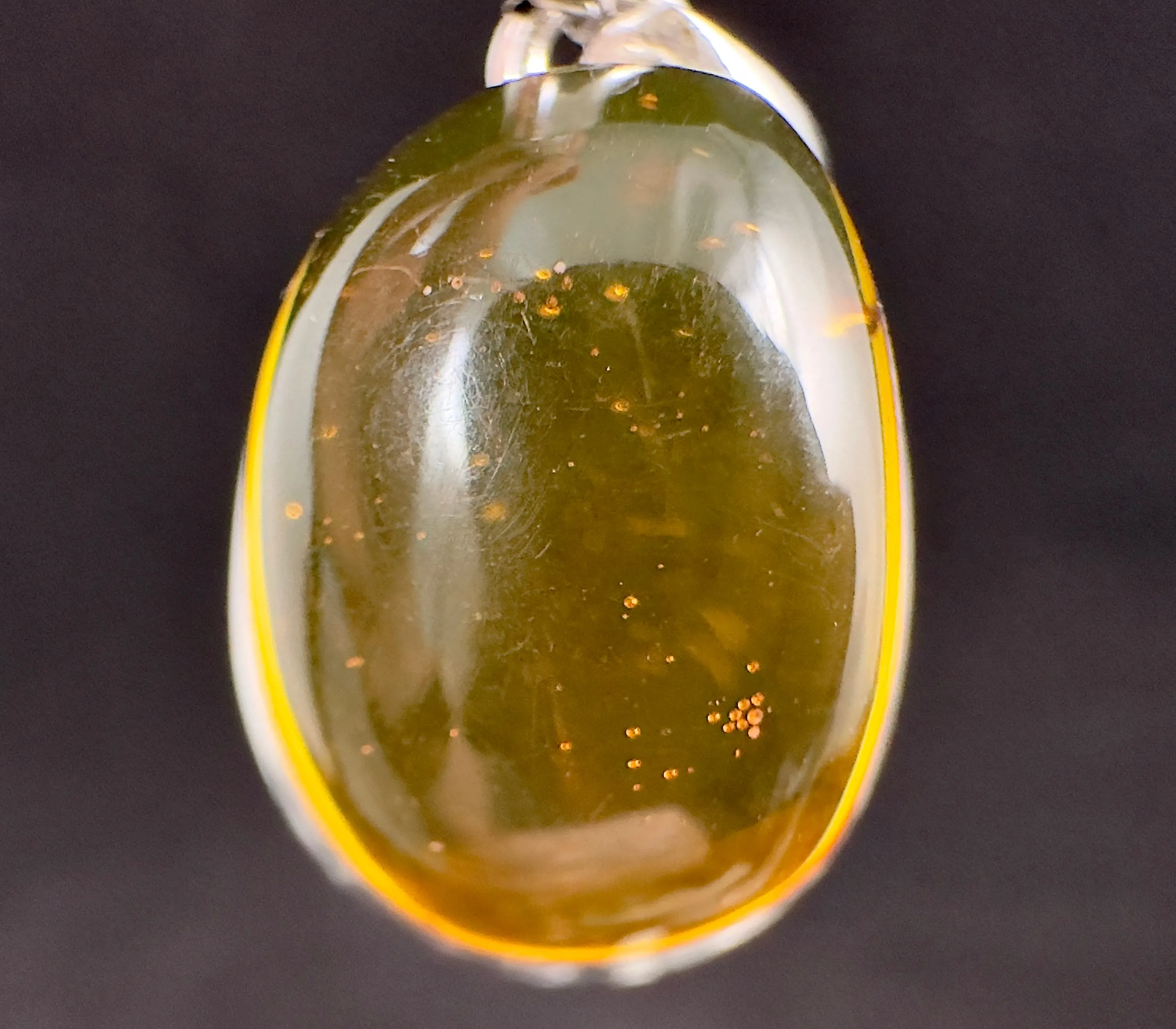 AMBER Pendant - AAA, Sterling Silver - Crystal Pendant, Fine Jewelry, Healing Crystals and Stones,  53431