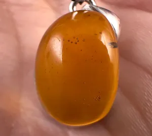 AMBER Pendant - AAA, Sterling Silver - Crystal Pendant, Fine Jewelry, Healing Crystals and Stones,  53431