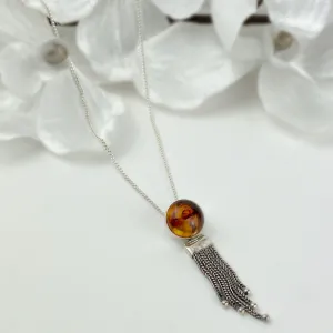 Amber Tassel Pendant - VP452