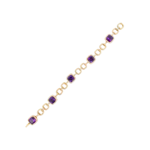 Amethyst & Diamond Bracelet