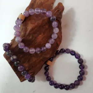 Amethyst - Bead Bracelet 8mm