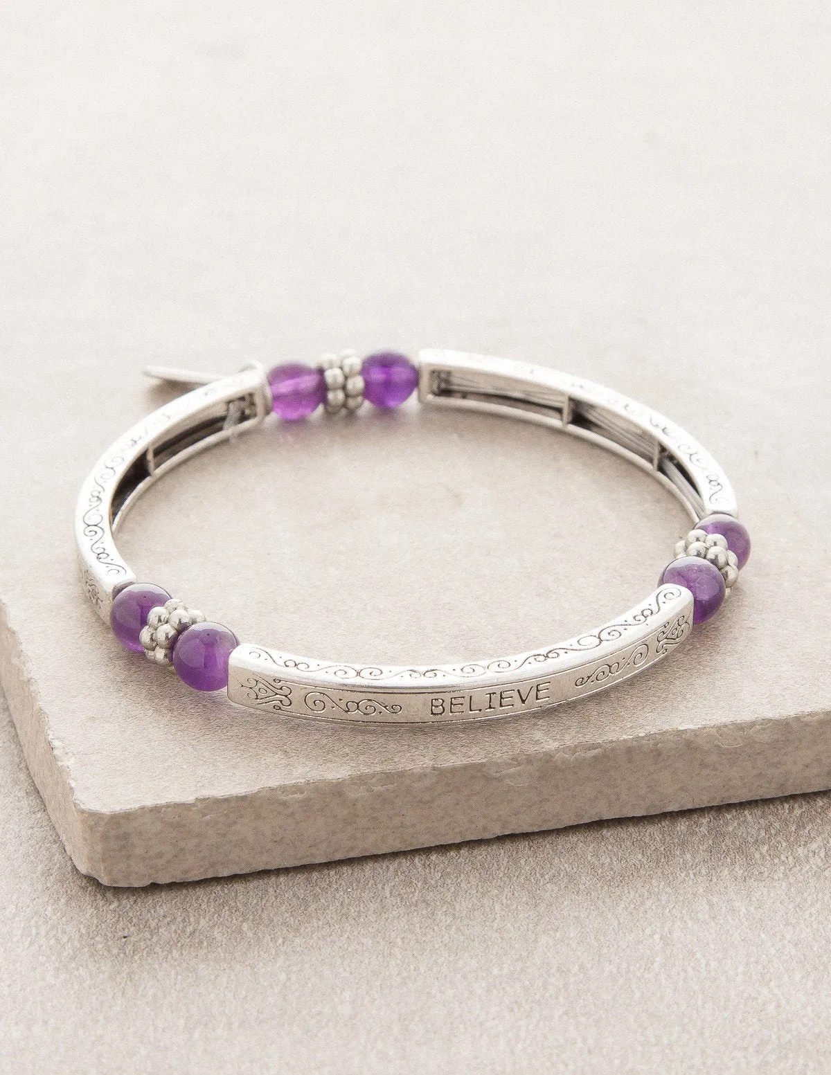 Amethyst Believe Bangle