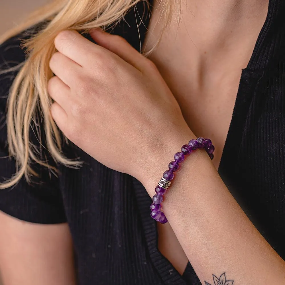 Amethyst Gemstone Bracelet - Delara Collection