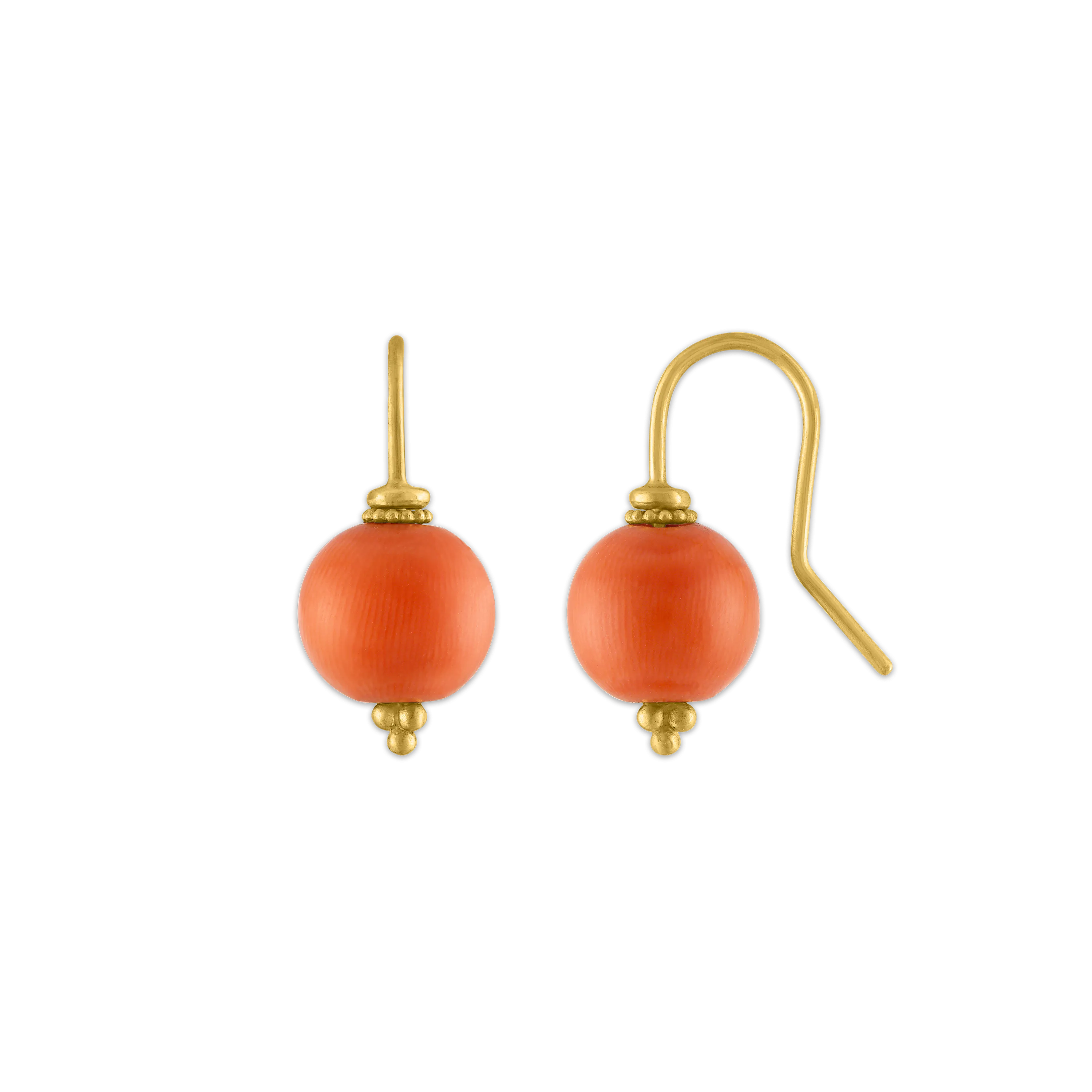 Antique Coral Baby Linea Earrings