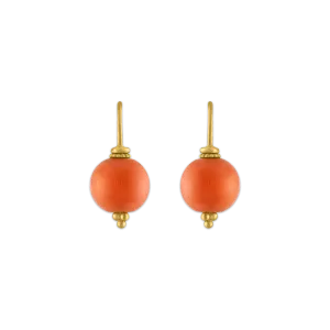 Antique Coral Baby Linea Earrings