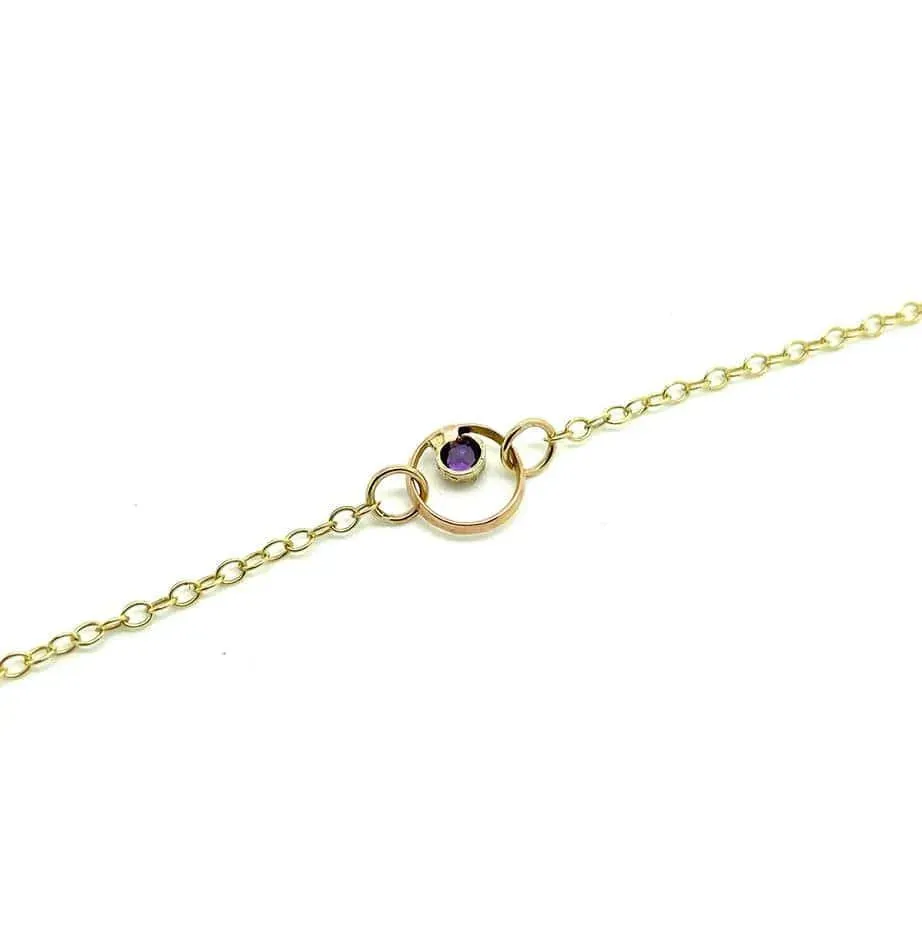 Antique Victorian Amethyst 9ct Gold Bracelet