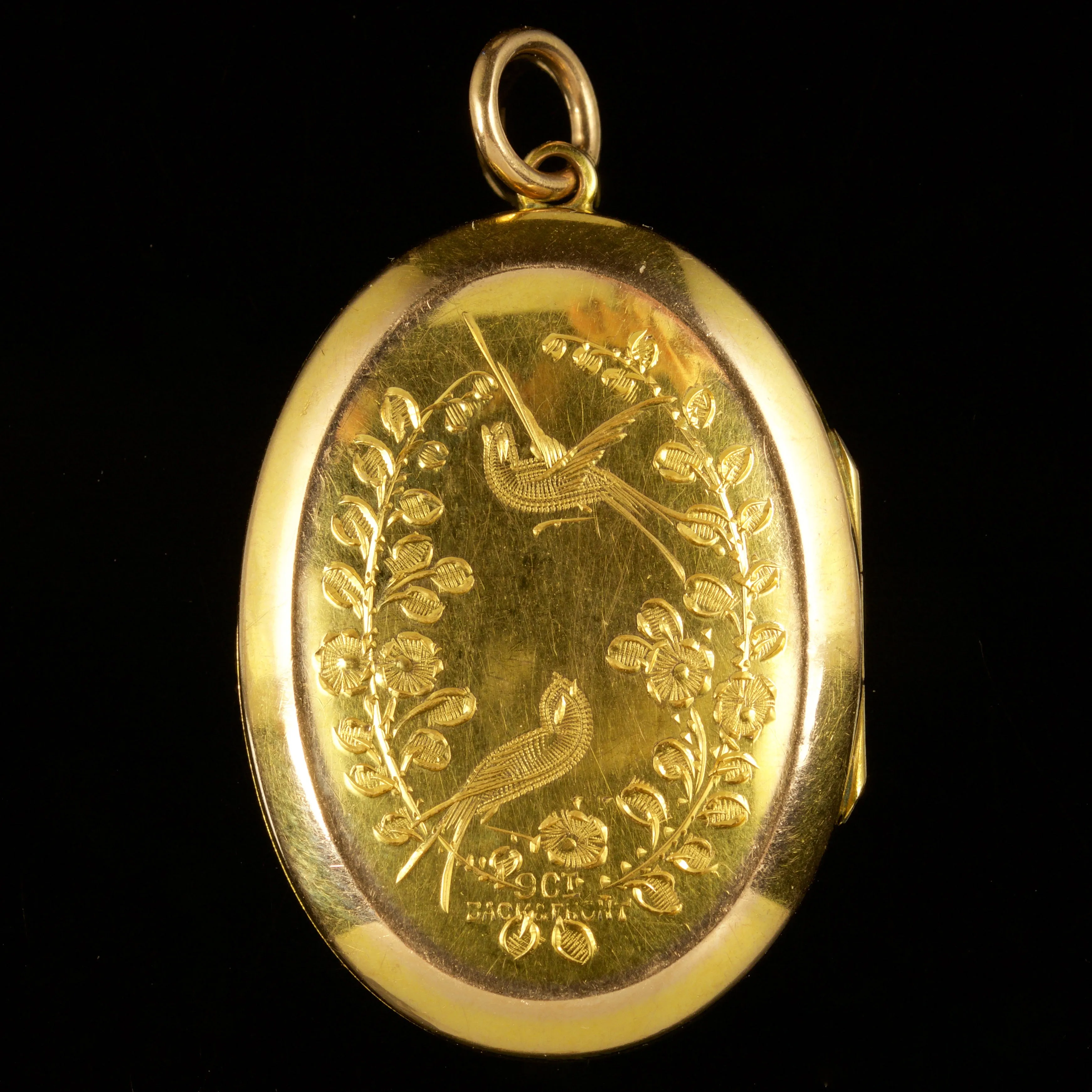 Antique Victorian Gold Locket 9Ct Circa 1900