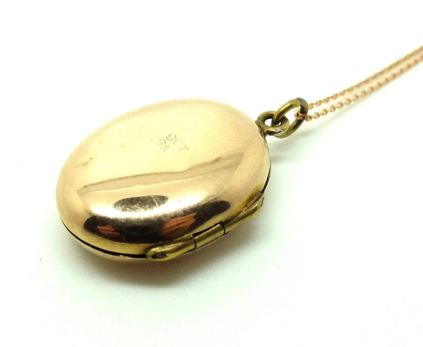 Antique Victorian Oval Gold Sun Ray Locket