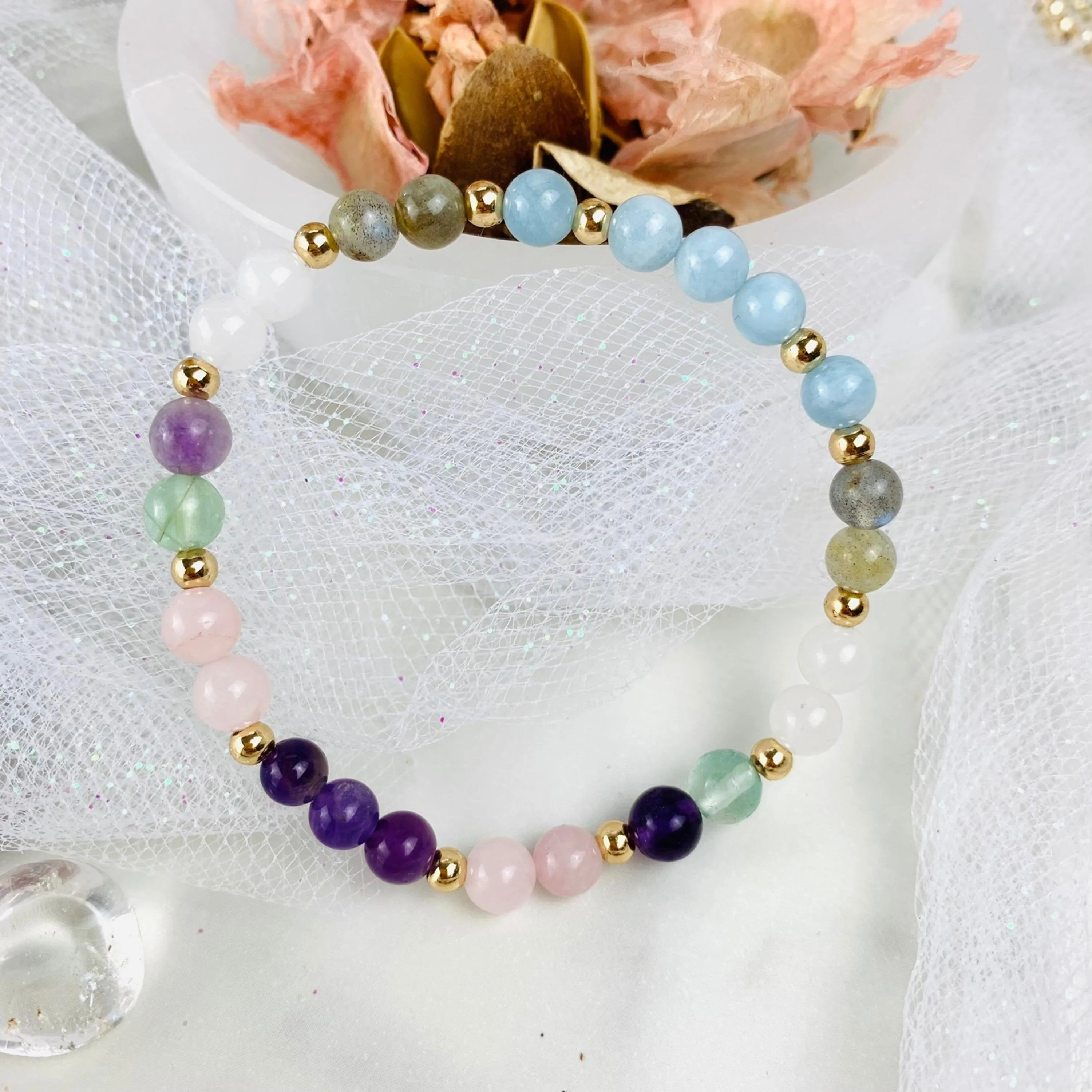 Aquarius Zodiac Crystal Bracelet