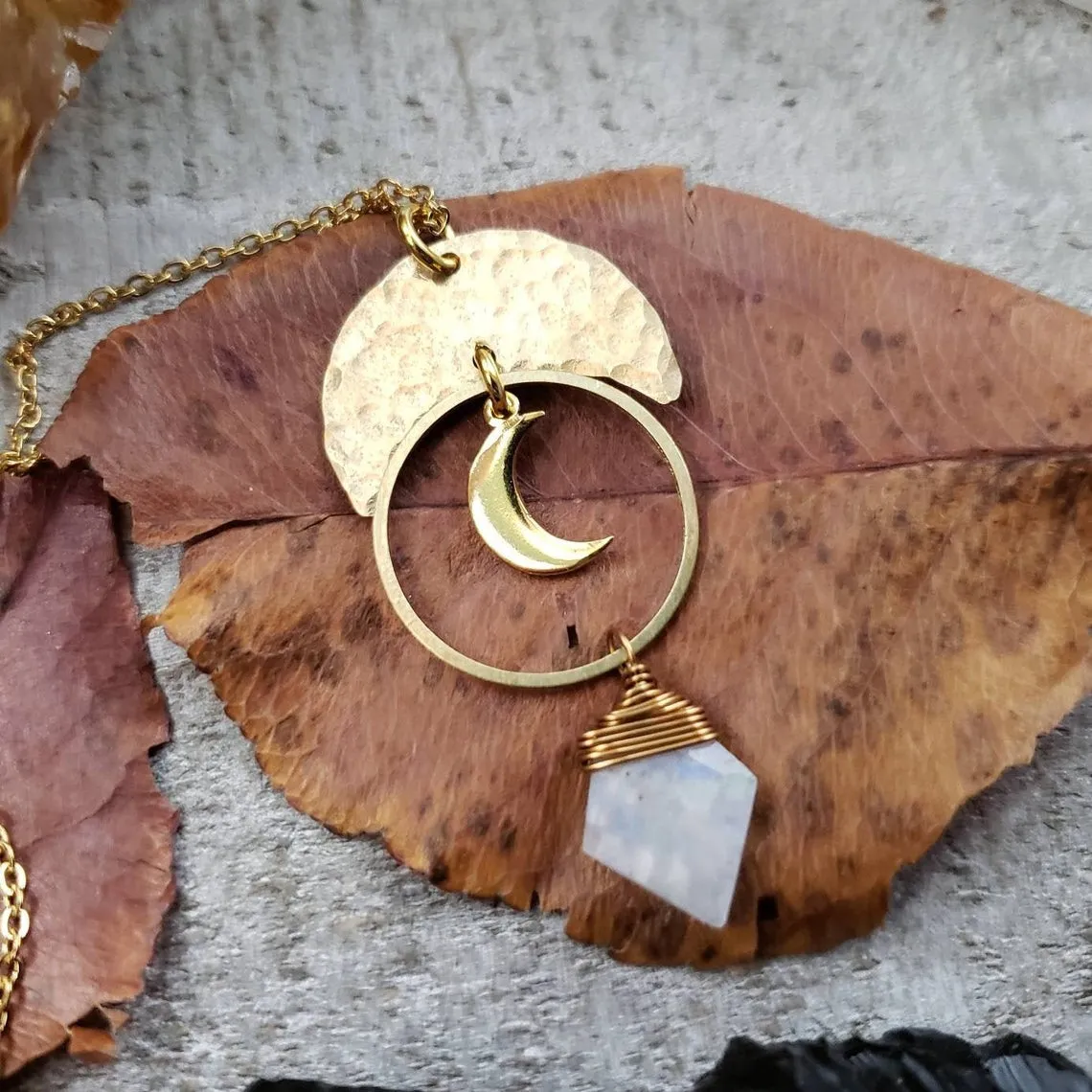 Artemis moon goddess necklace