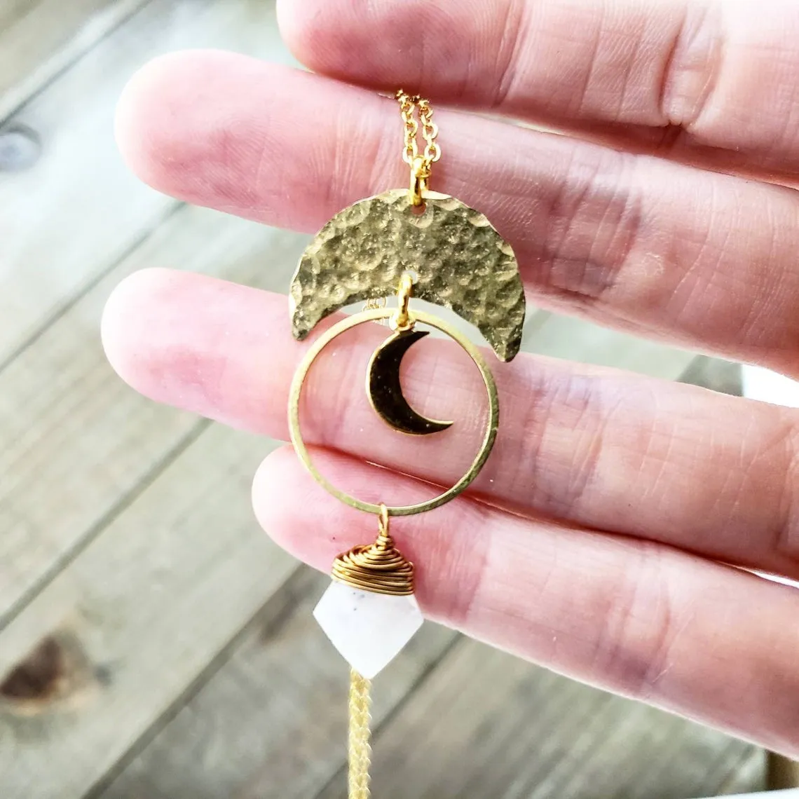 Artemis moon goddess necklace