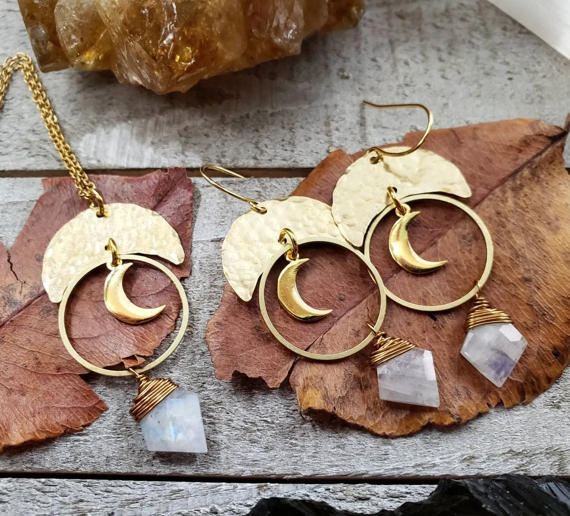 Artemis moon goddess necklace