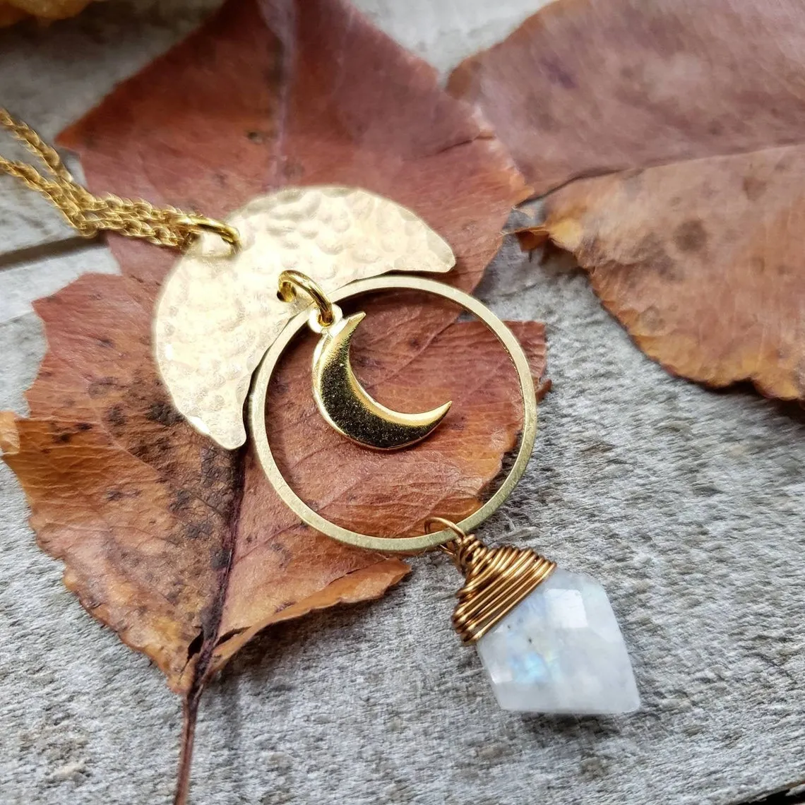 Artemis moon goddess necklace