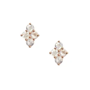 Asher Studs Rose Gold Moonstone