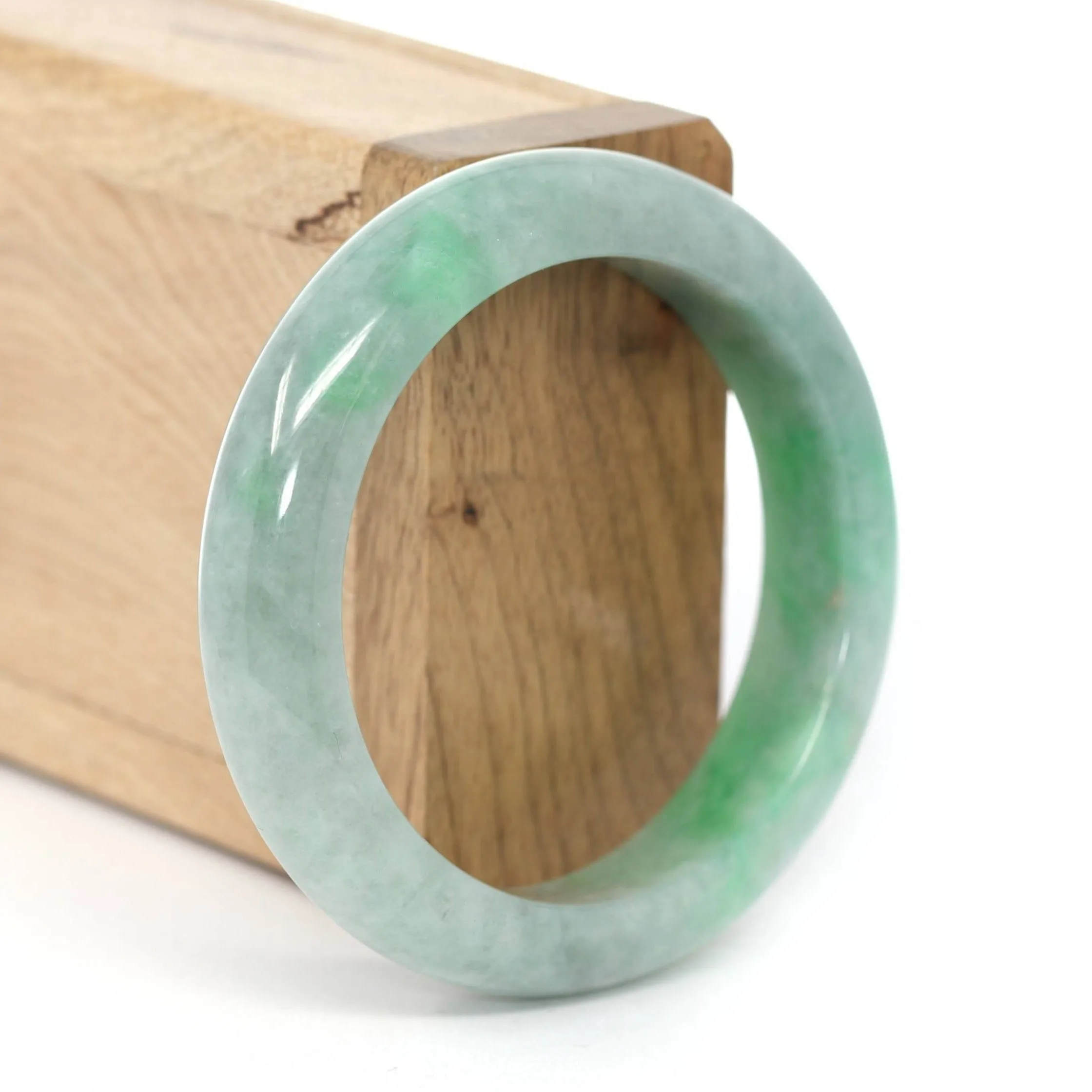 Baikalla "Classic Bangle" Apple Green Natural Burmese Jadeite Jade Bangle ( 53.81mm ) #278