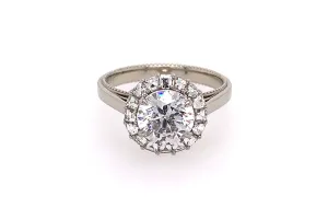 Bez Ambar Round Diamond 'Ring of Fire' Engagement Ring Semi-Mount