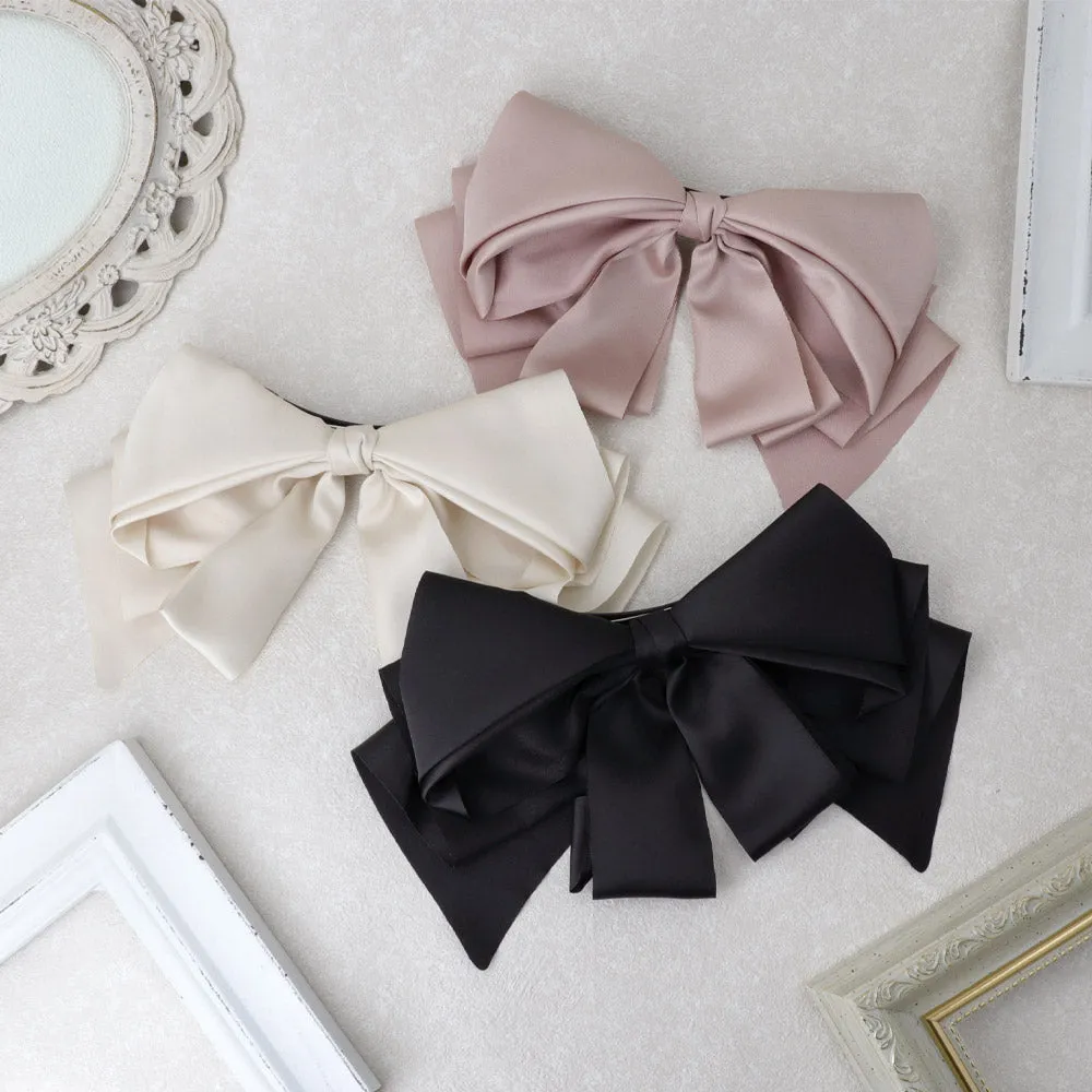 Big Layered Bow Hair Barrette