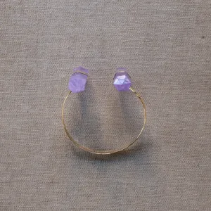 Biterminated Amethyst Bracelet Gold