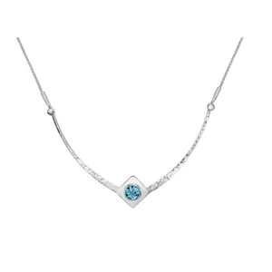 Blue Topaz Riviting Gem Necklace