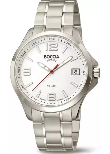 BOCCIA TITANIUM BRACELET WHITE DIAL 3591-06