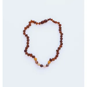 Canyonleaf Kids Raw Cognac Amber   Mookaite Jasper Necklace