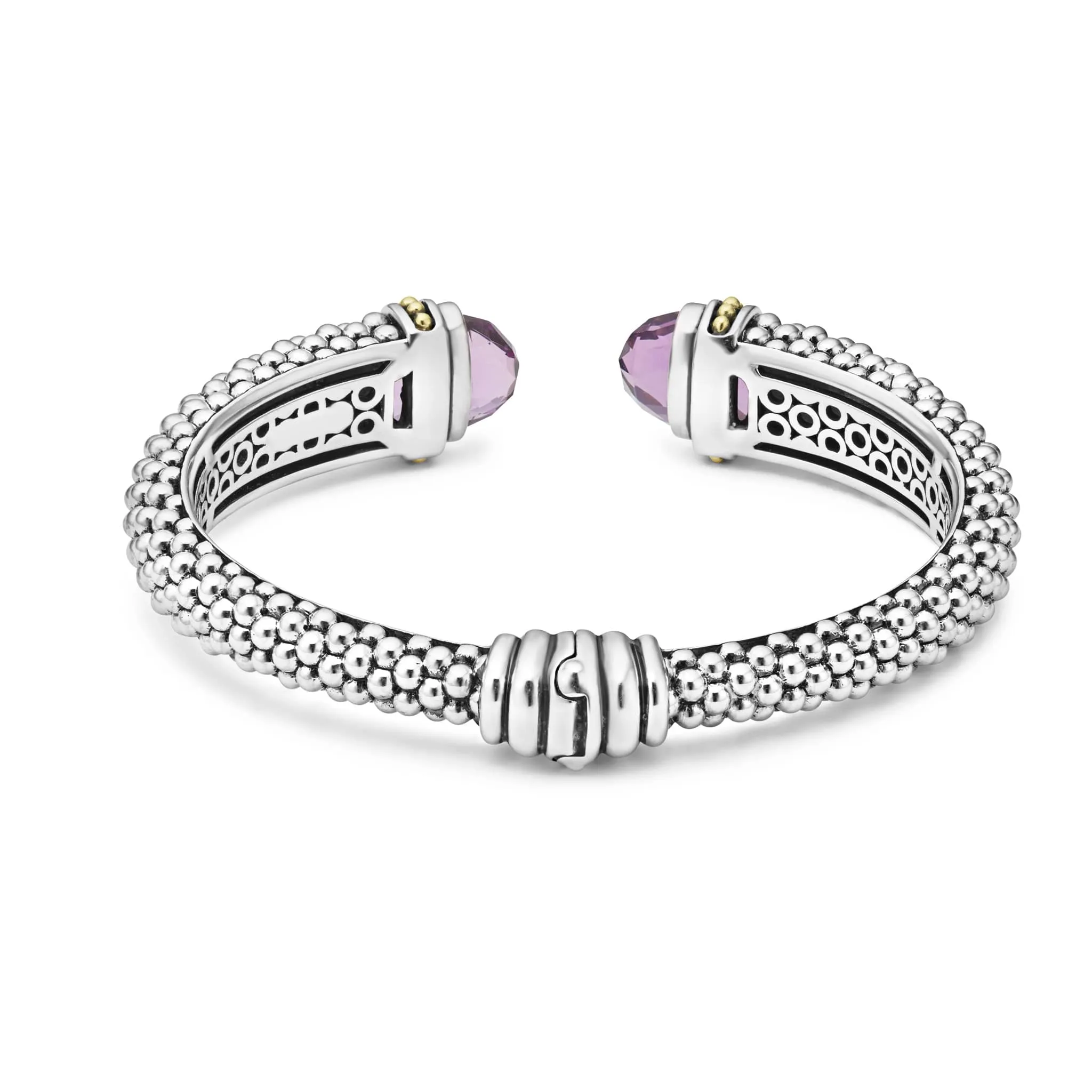 Caviar Color Amethyst Cuff Bracelet | 12mm