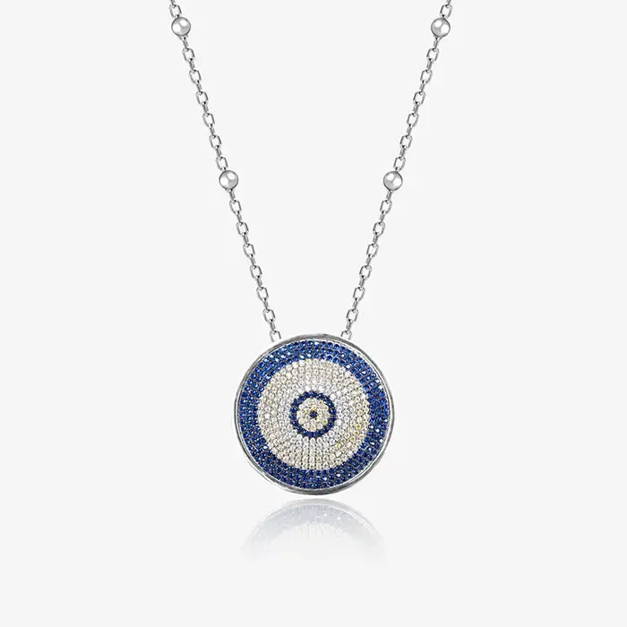 Circular CZ Stoned Chain Locket