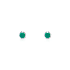 Classic Jade & Diamond Earrings