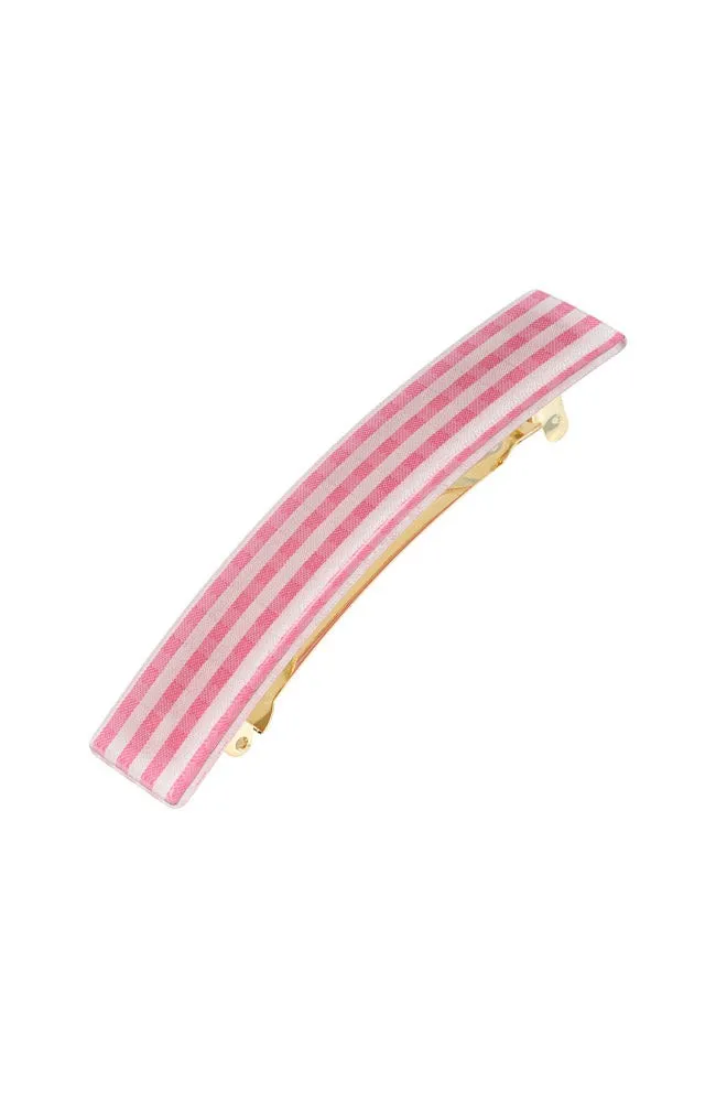 Classic Rectangle Barrette - Candy Check