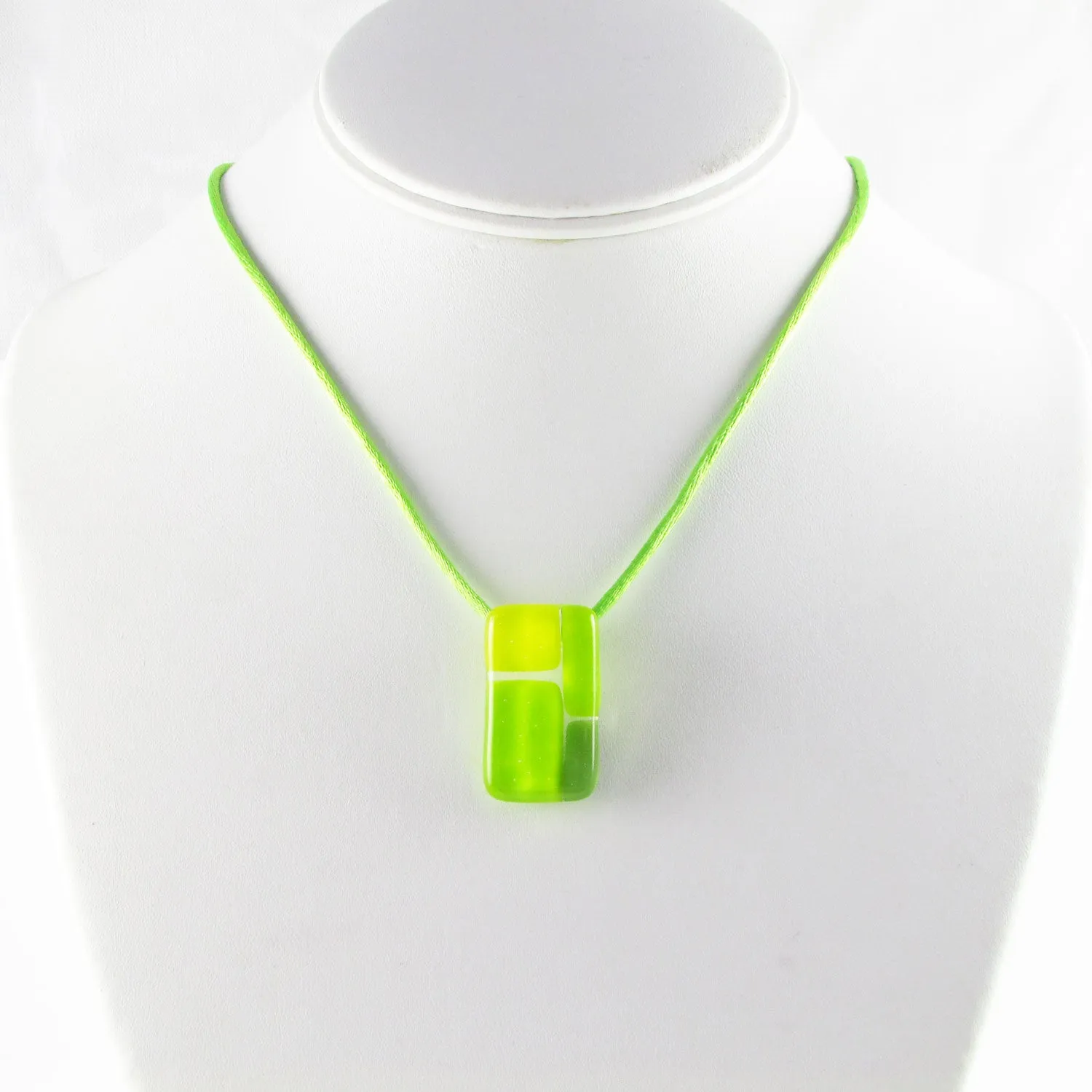 Cobblestones Mini Glass Pendant - Lime