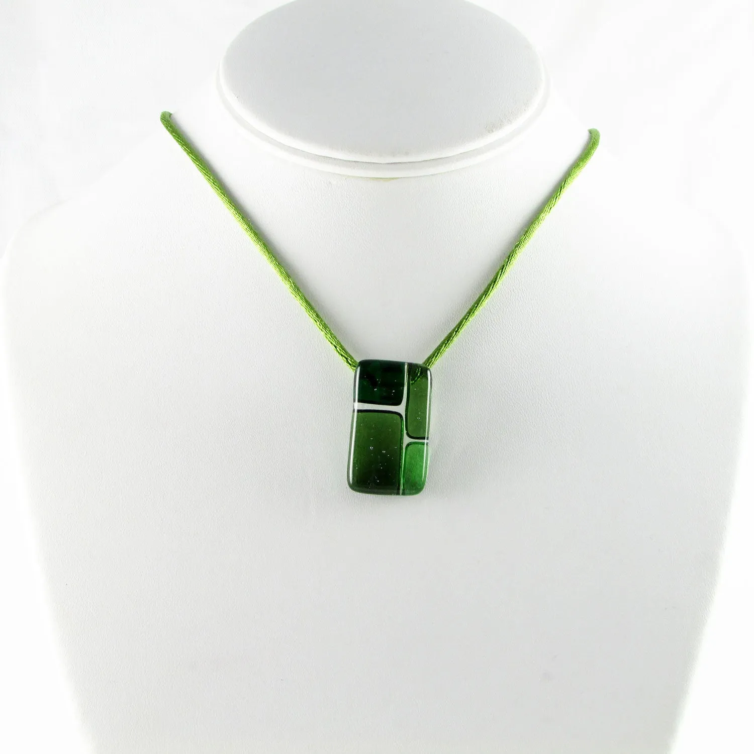 Cobblestones Mini Glass Pendant - Lime