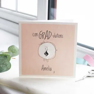 Con-Gradulations Personalised Graduation Charm Gift Card