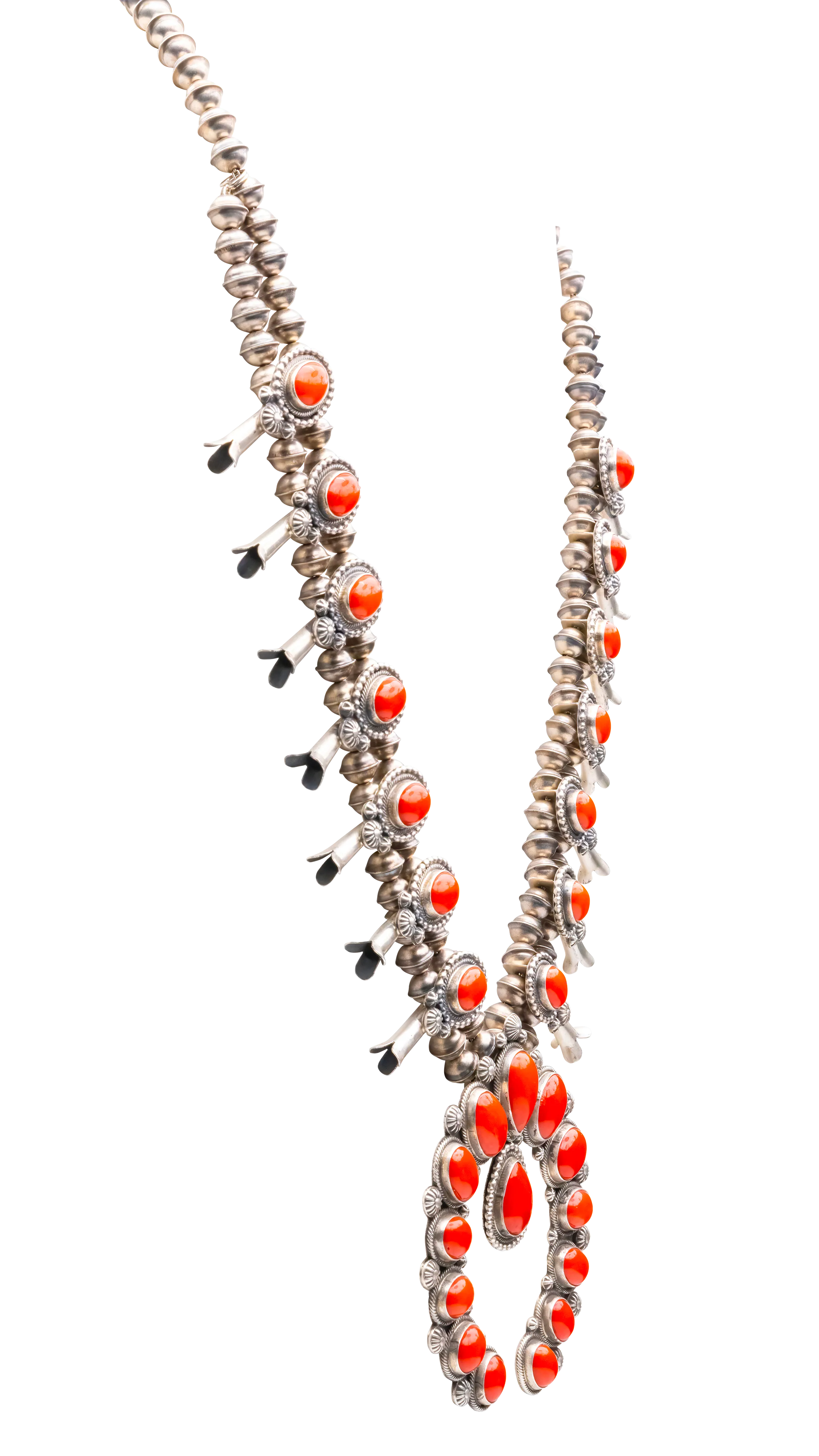 Coral Squash Blossom Necklace | Freddy Maloney