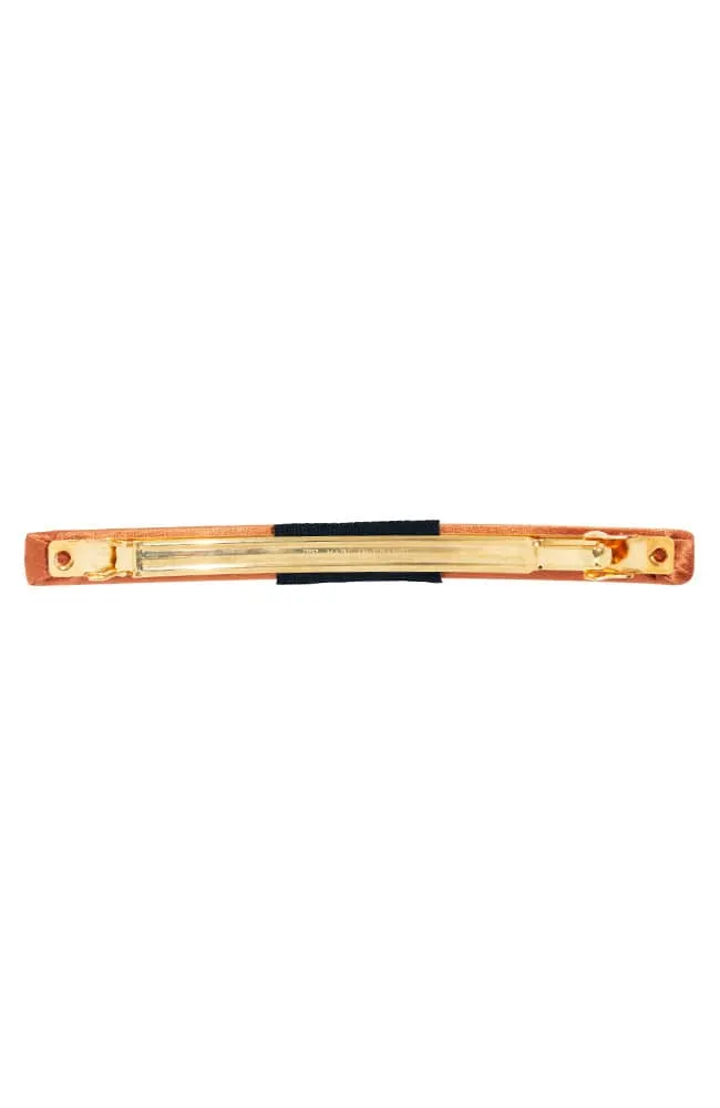 Covered Long & Skinny Barrette - Silk Charmeuse