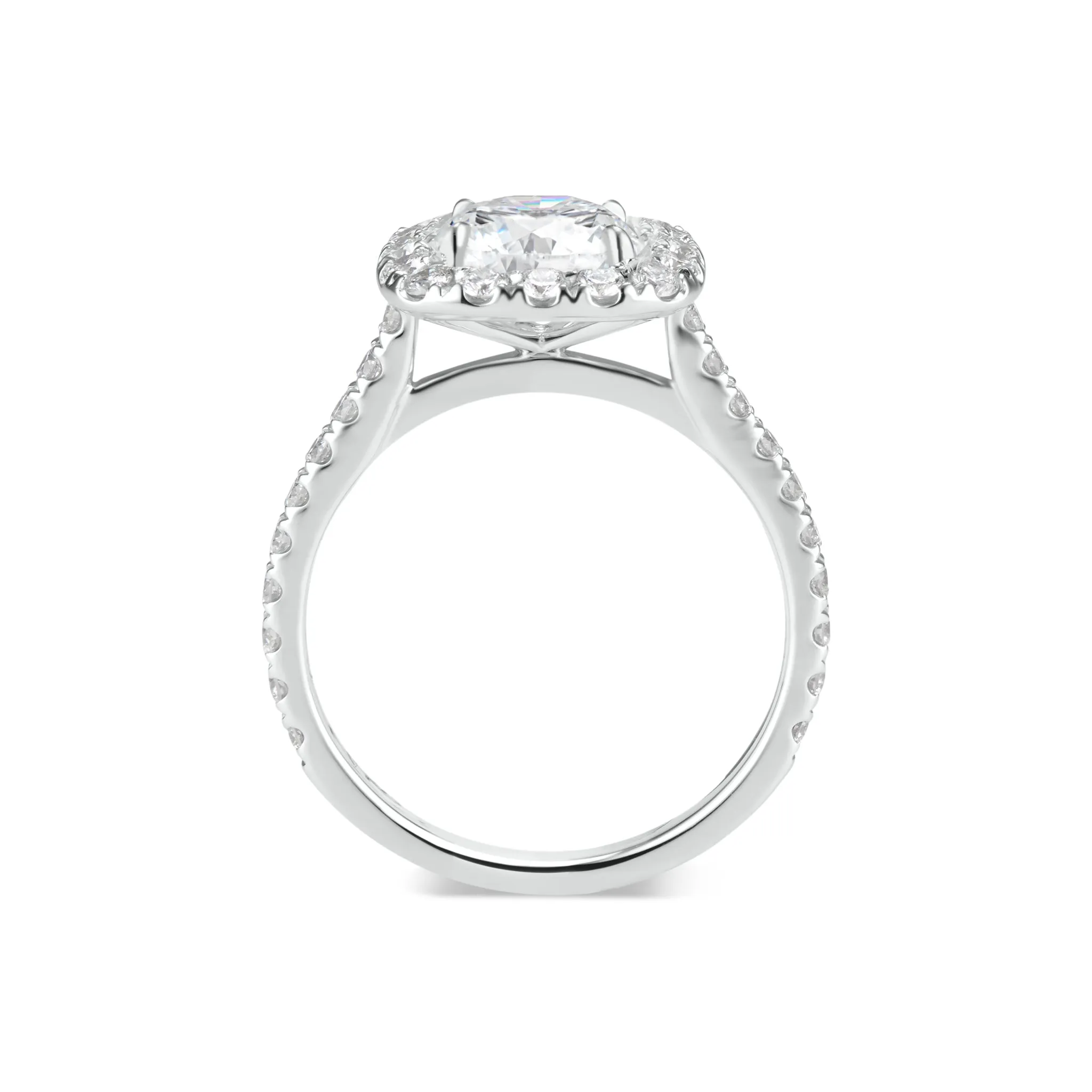 CUSHION HALO DIAMOND ENGAGEMENT RING